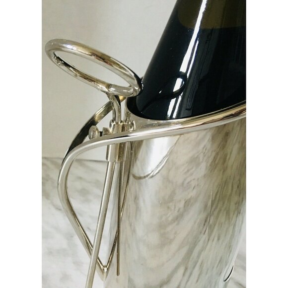 HBC EP Brass Wine Holder With Stopper Collar Set Modern Design Standard Bottle - Picture 8 of 8